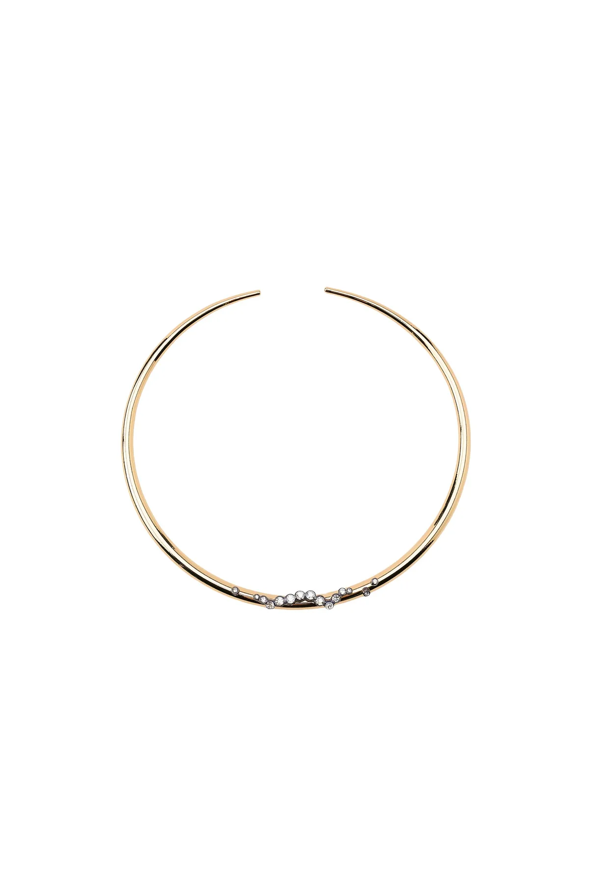 Zara Metal Rhinestone Choker Necklace
