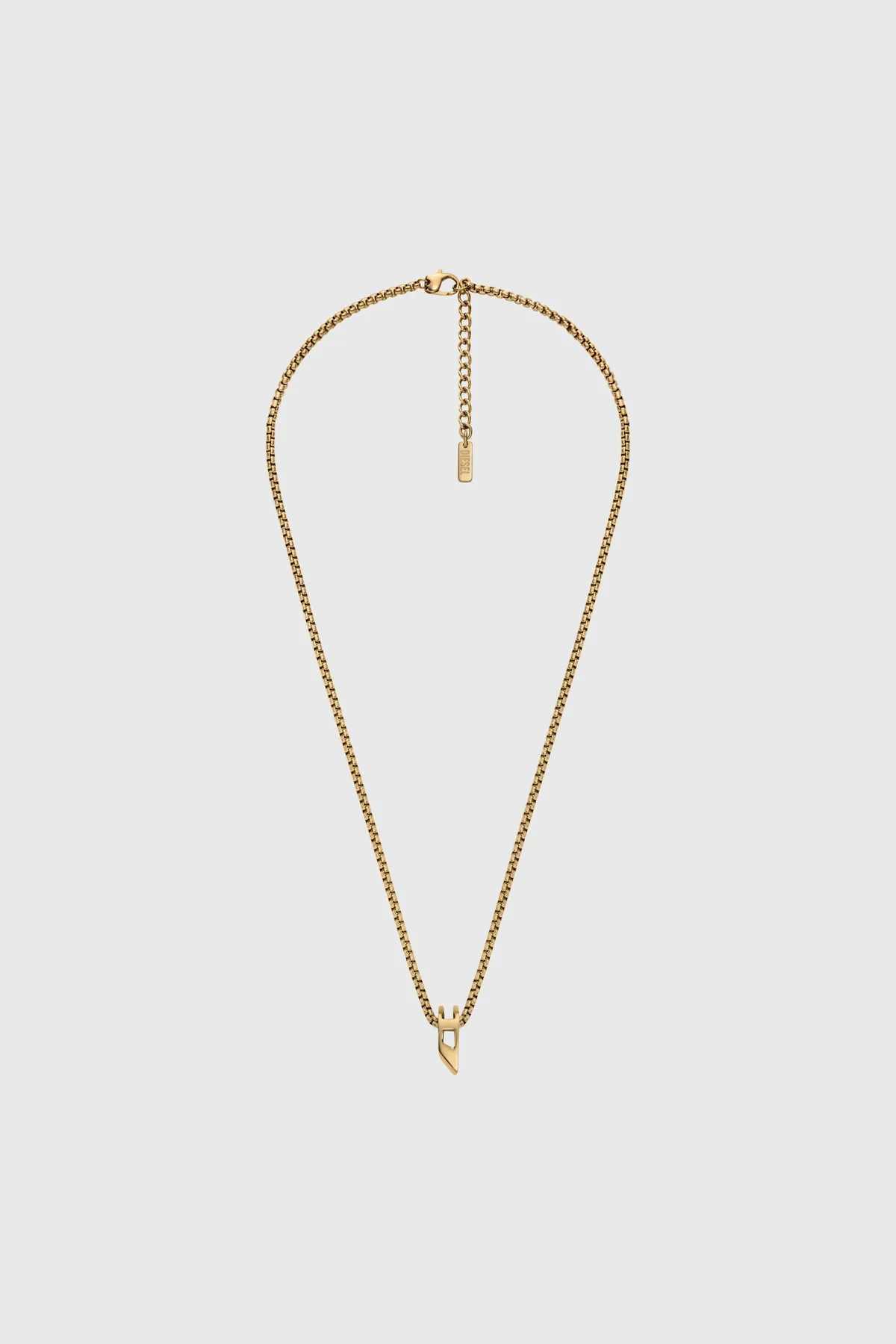 Diesel Stainless Steel Pendant Necklace (Gold)
