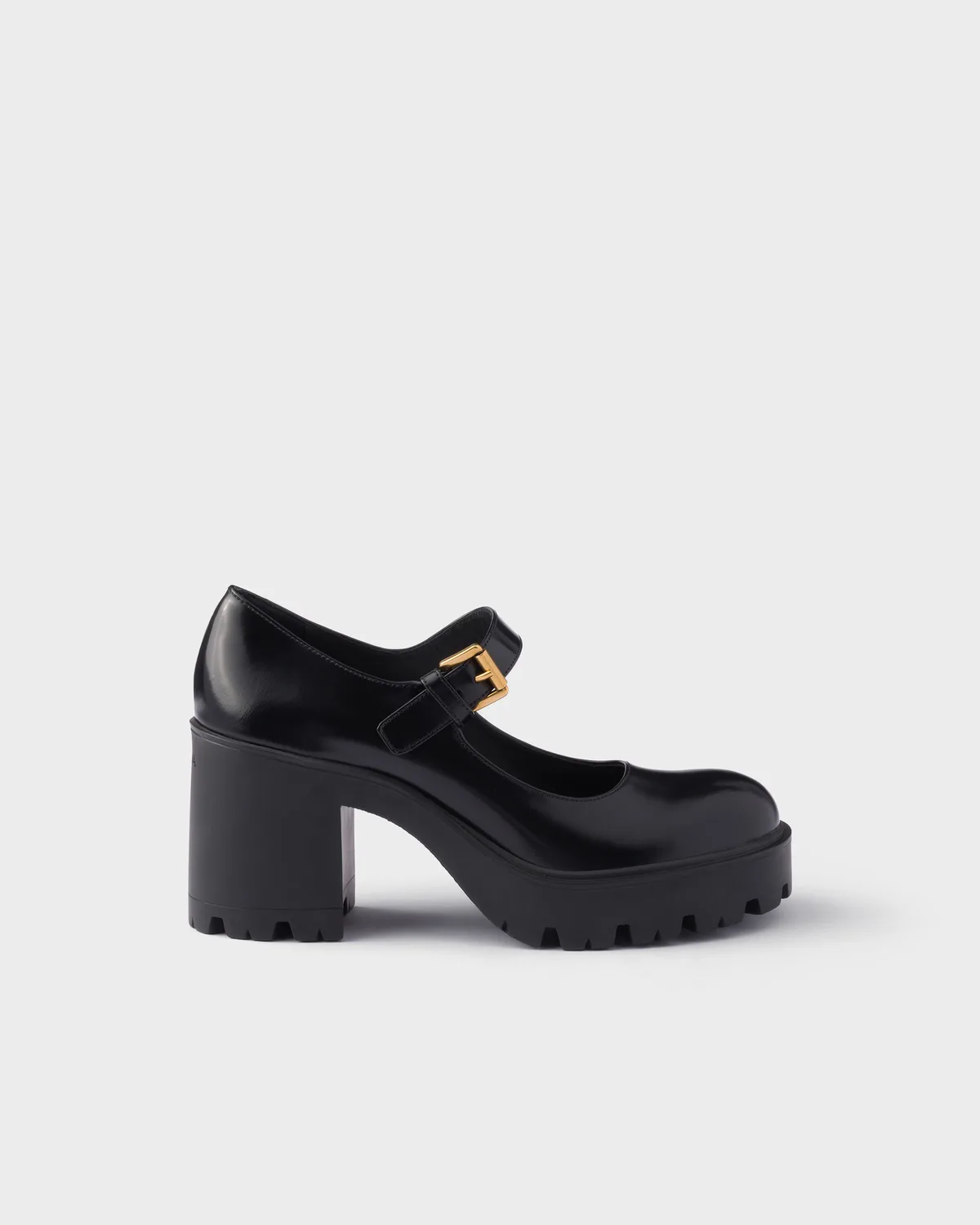 Prada Brushed Leather Pumps (Black)