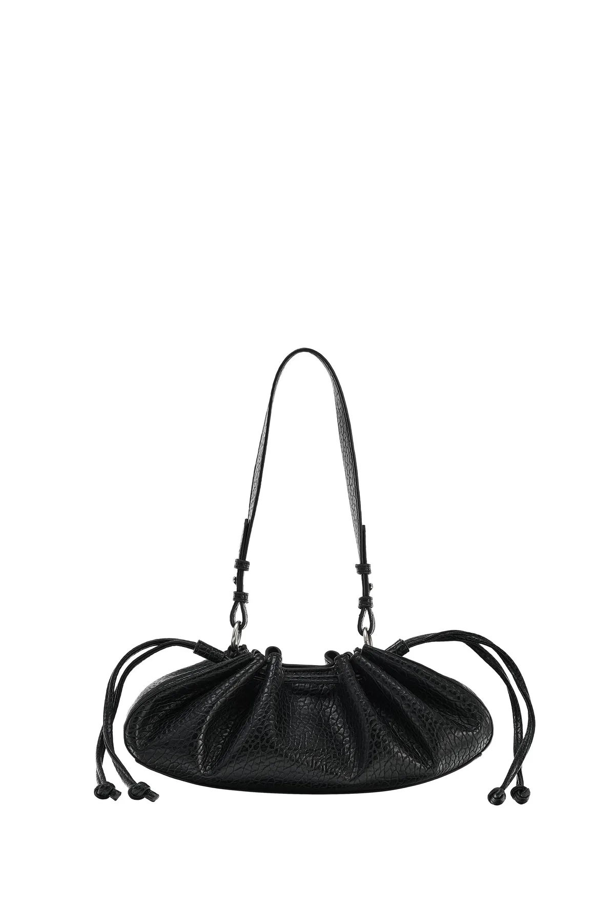 Zara Gathered Elongated Shoulder Bag