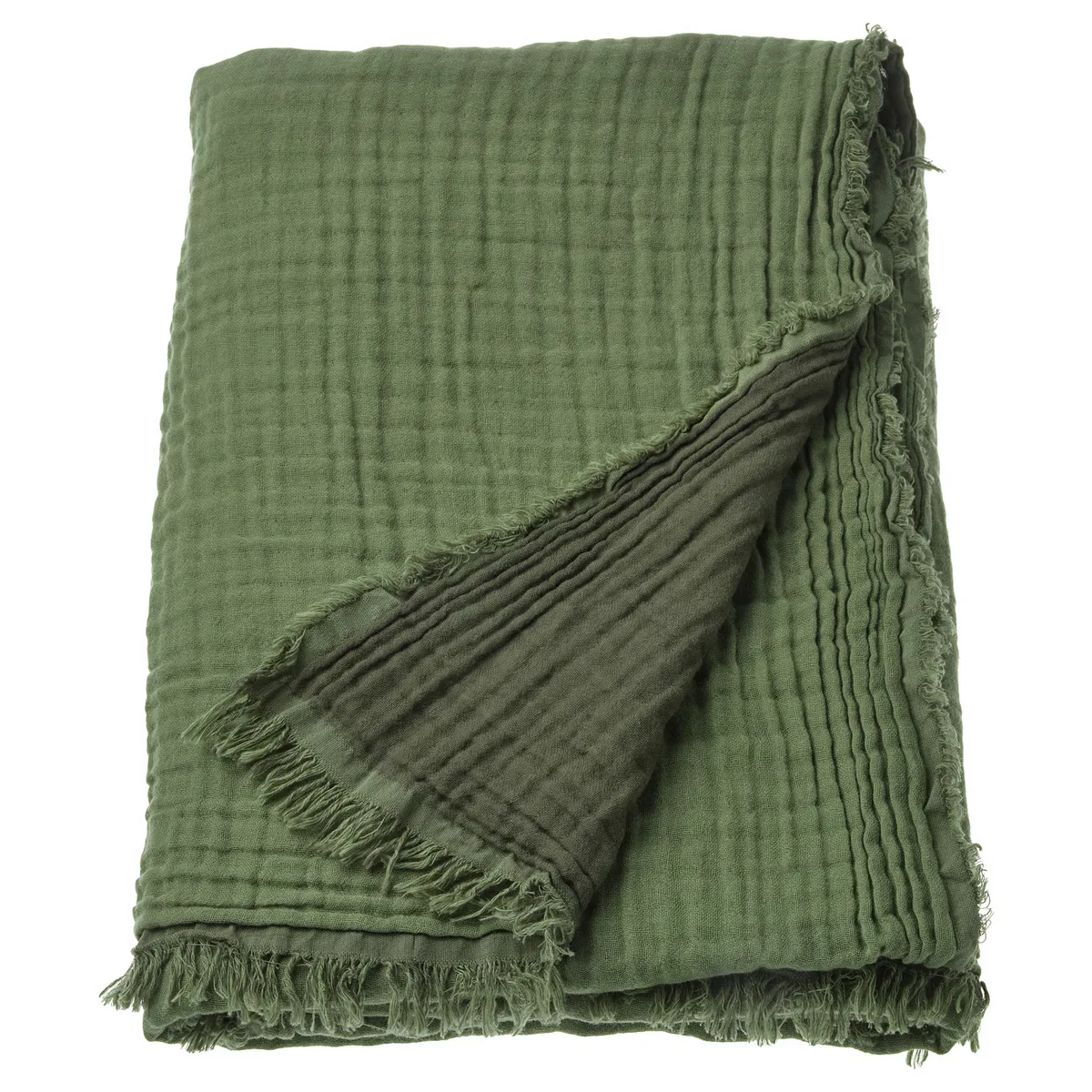 IKEA VALLKRASSING Throw - gray-green 59x79 "