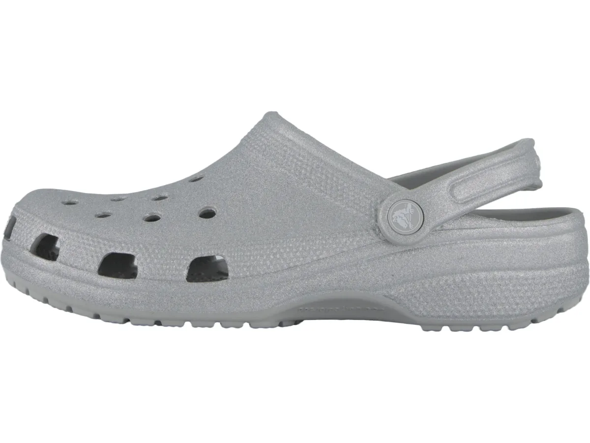 Crocs Classic Glitter Clog Silver Glitter