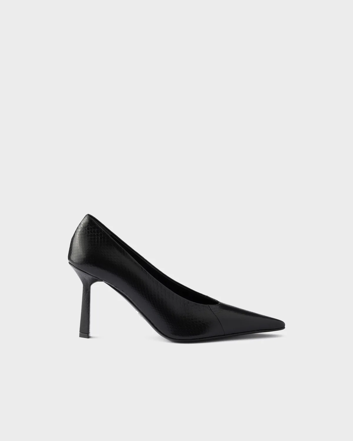 Prada Ayers Leather Pointy Toe Pumps (Black)