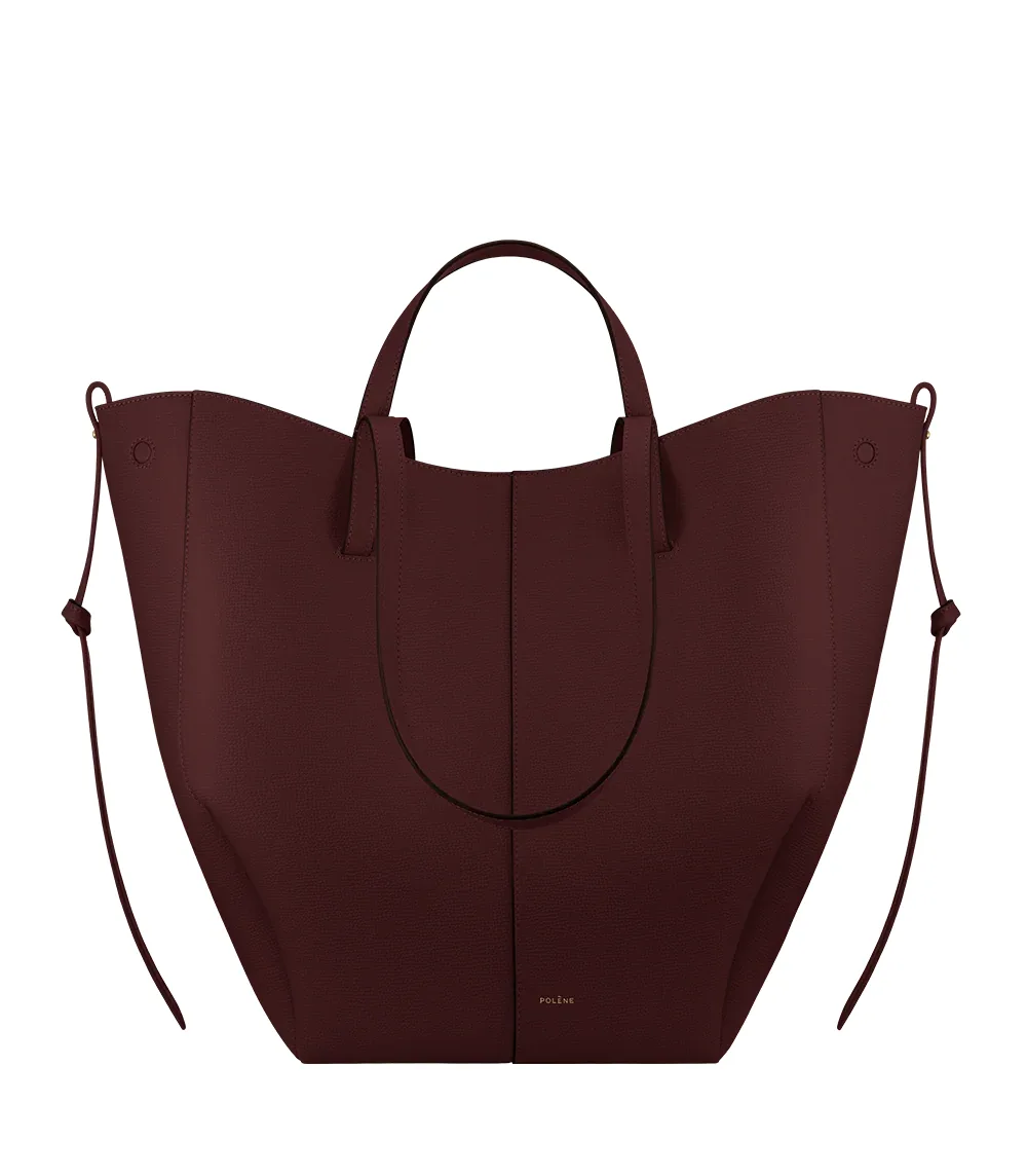 Polene Polène Cyme Tote (Textured Black Cherry)