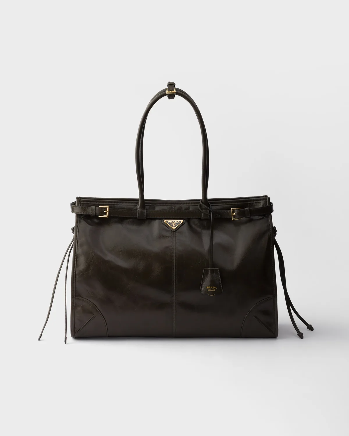 Prada Bonnie Extra-Large Leather Bag (Forest)