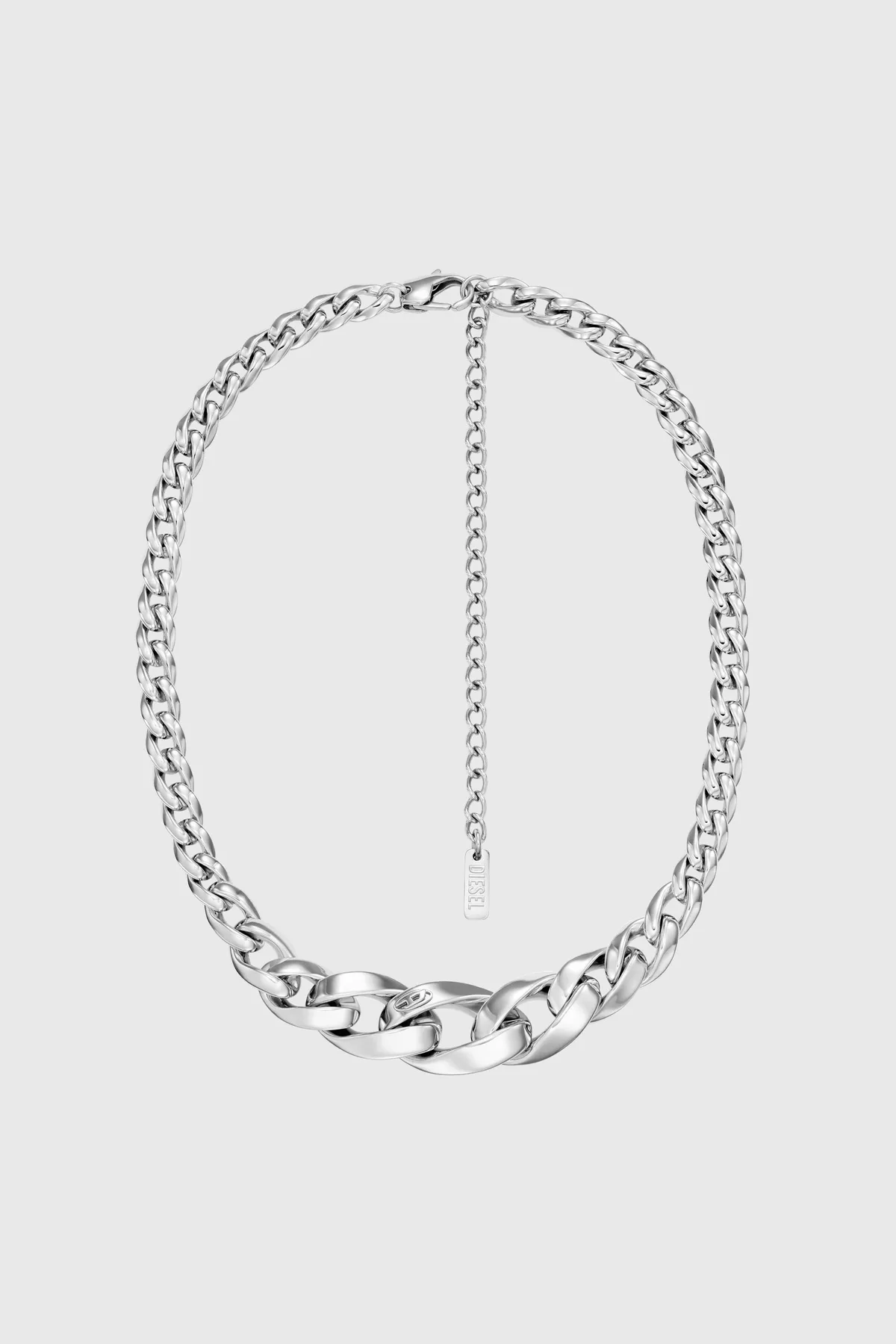Diesel Stainless Steel Chain Necklace DX1720040 (Silver)